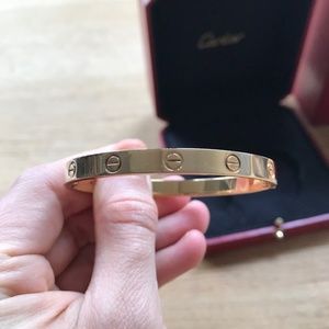Cartier Love Bracelet - sz 17 yellow gold